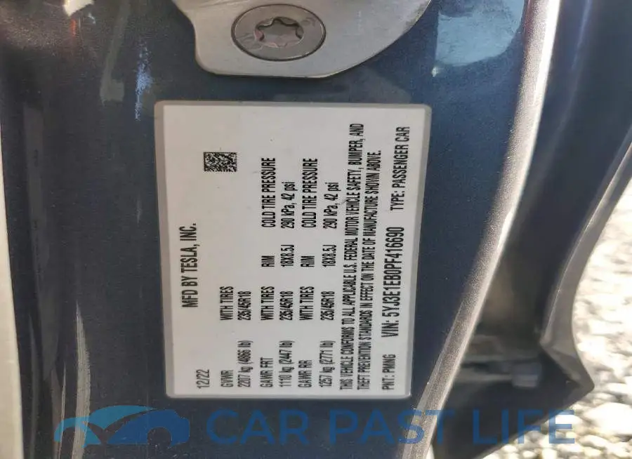 5YJ3E1EB0PF416690# 12