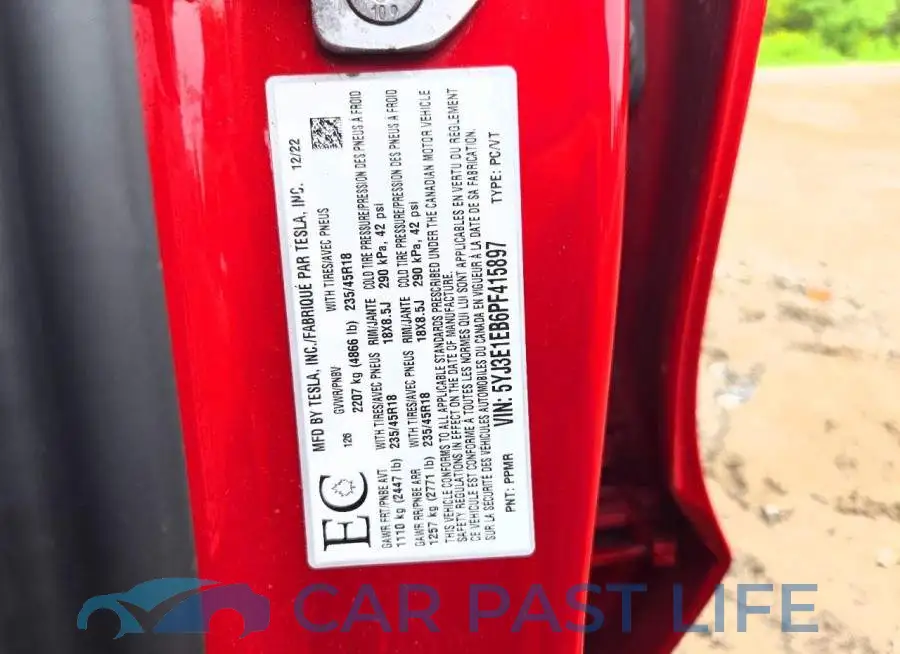 5YJ3E1EB6PF415897# 13