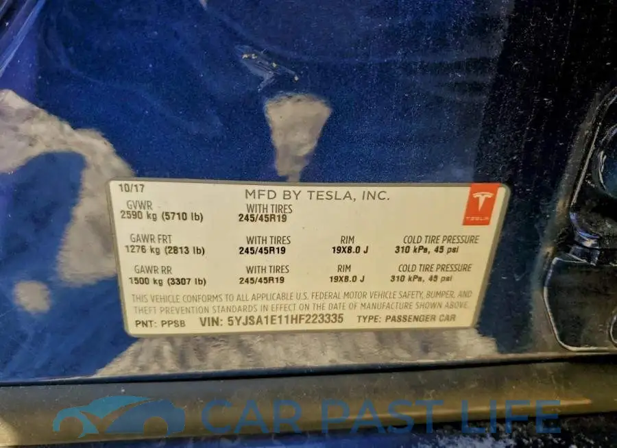 5YJSA1E11HF223335# 12