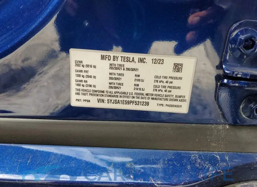 5YJSA1E59PF531239# 12