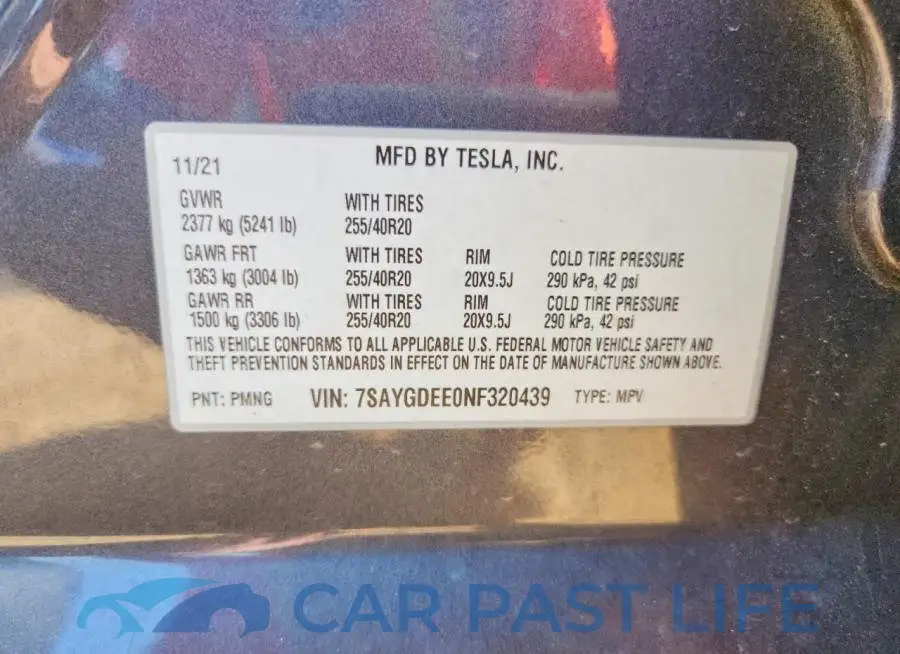7SAYGDEE0NF320439# 12