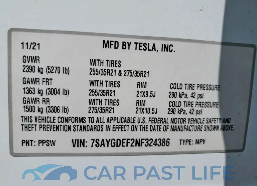 7SAYGDEF2NF324386# 13