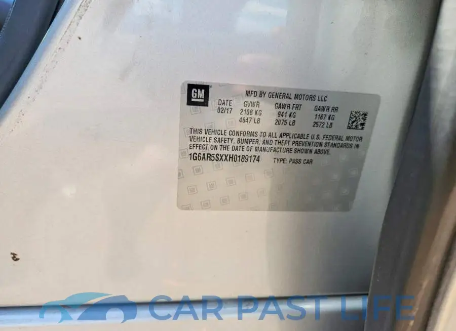 1G6AR5SXXH0189174# 12