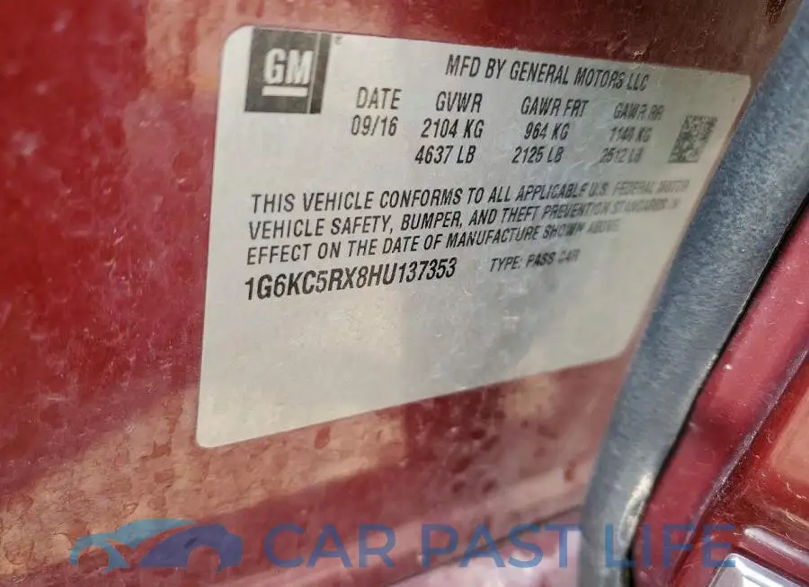 1G6KC5RX8HU137353# 12