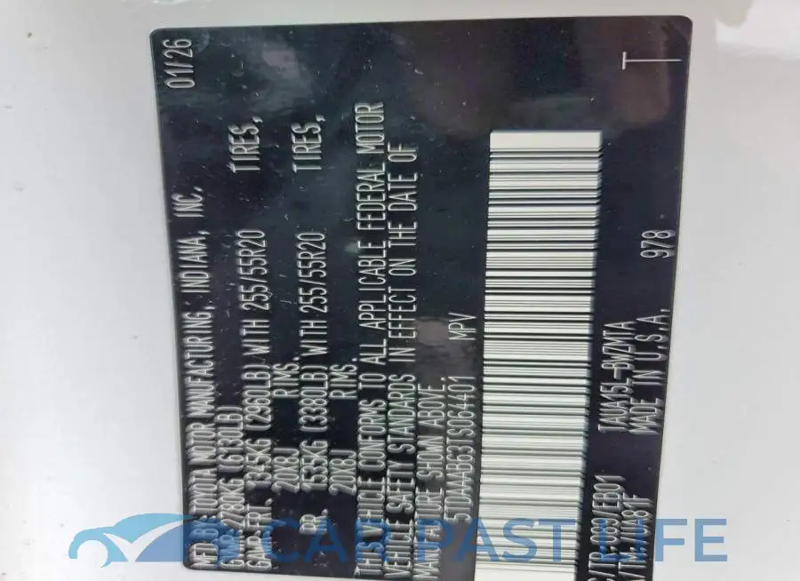 5TDAAAB63TS064401# 13