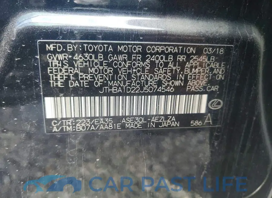 JTHBA1D22J5074546# 13