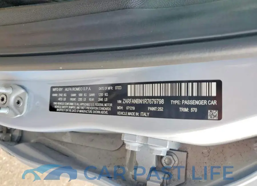 ZARFANBN1R7679798# 12