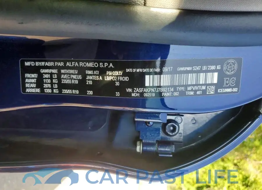 ZASFAKPN7J7B92134# 13