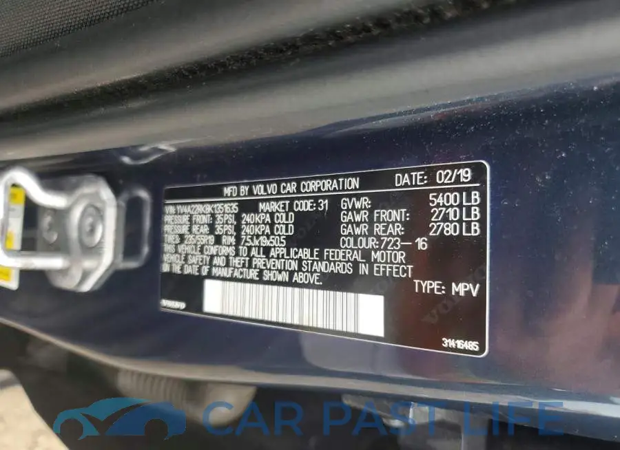 YV4A22RK8K1351635# 13
