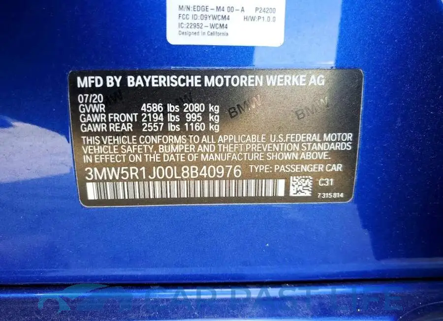 3MW5R1J00L8B40976# 12