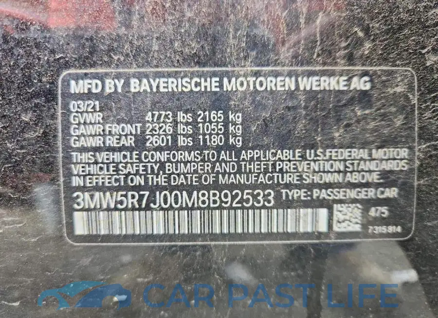 3MW5R7J00M8B92533# 12