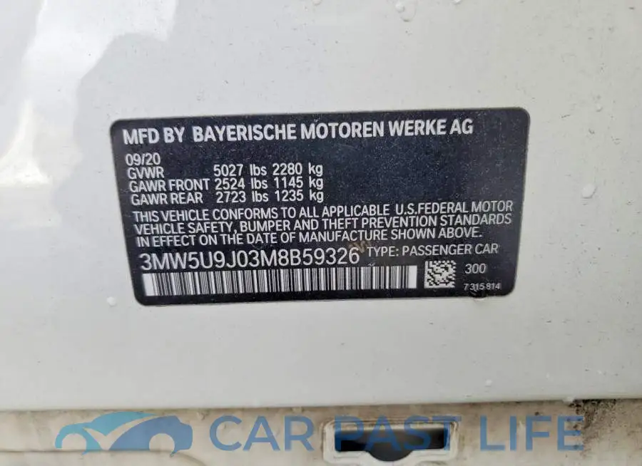 3MW5U9J03M8B59326# 13