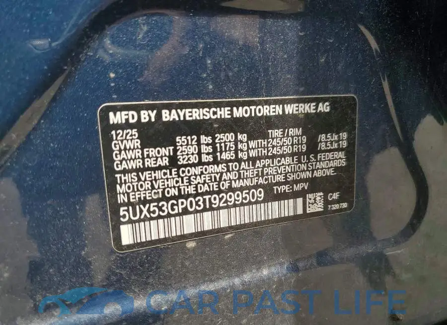 5UX53GP03T9299509# 13