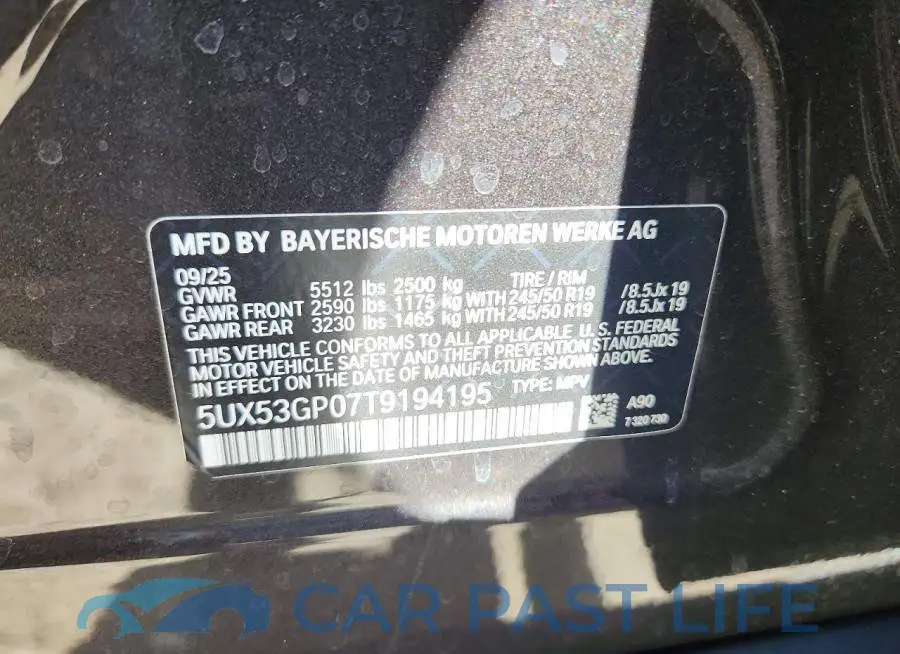 5UX53GP07T9194195# 13