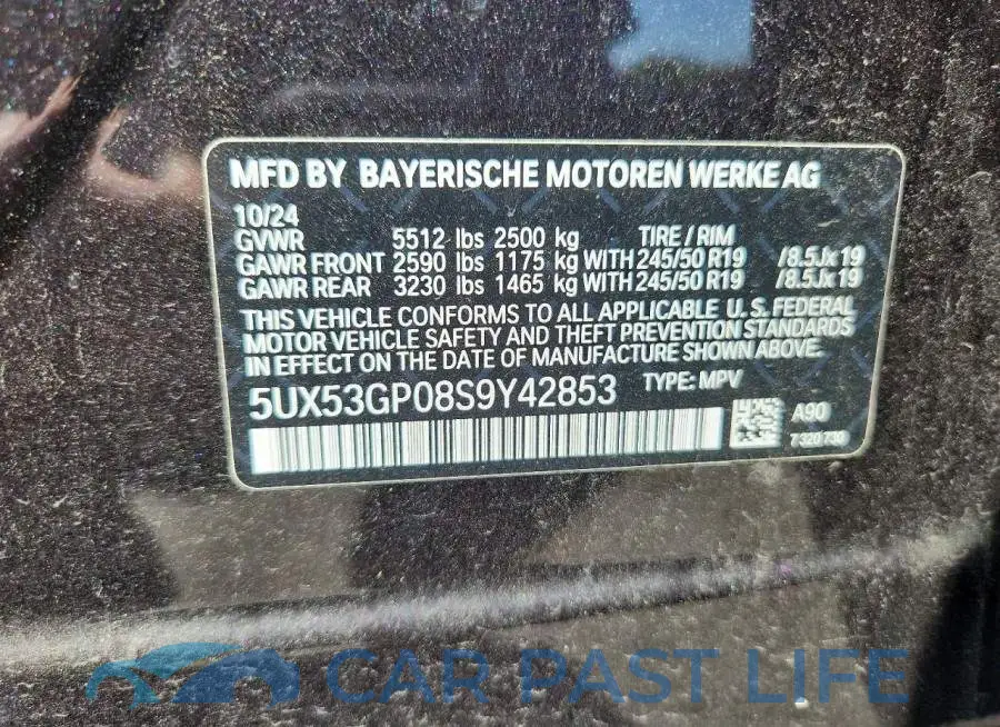 5UX53GP08S9Y42853# 13