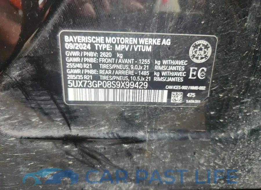 5UX73GP08S9X99429# 12
