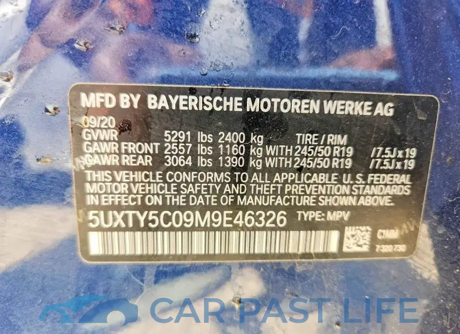 5UXTY5C09M9E46326# 13