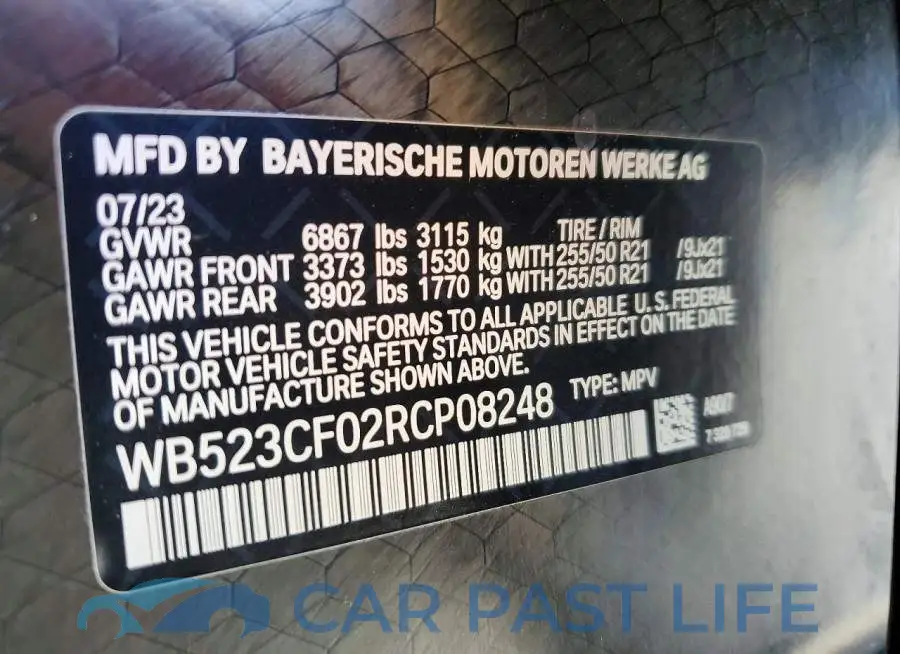 WB523CF02RCP08248# 12