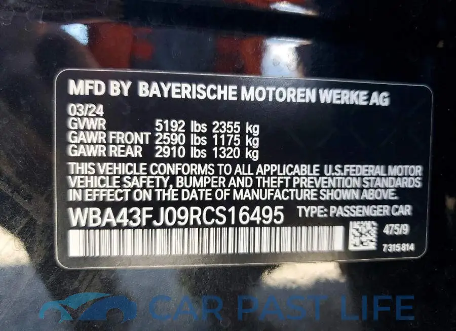 WBA43FJ09RCS16495# 12