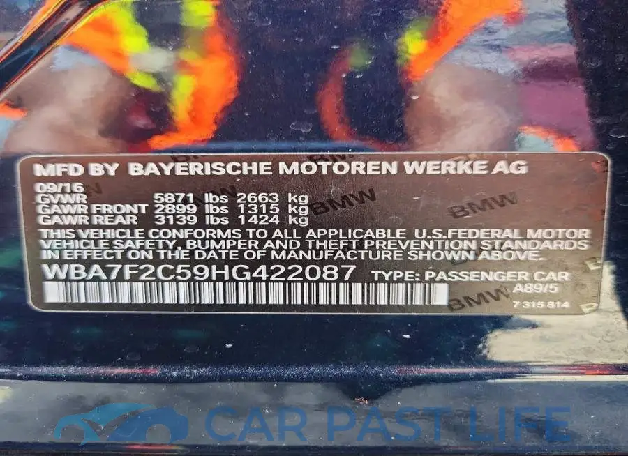 WBA7F2C59HG422087# 12