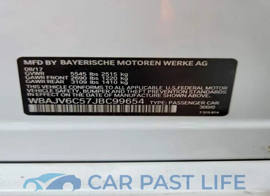 WBAJV6C57JBC99654# 13