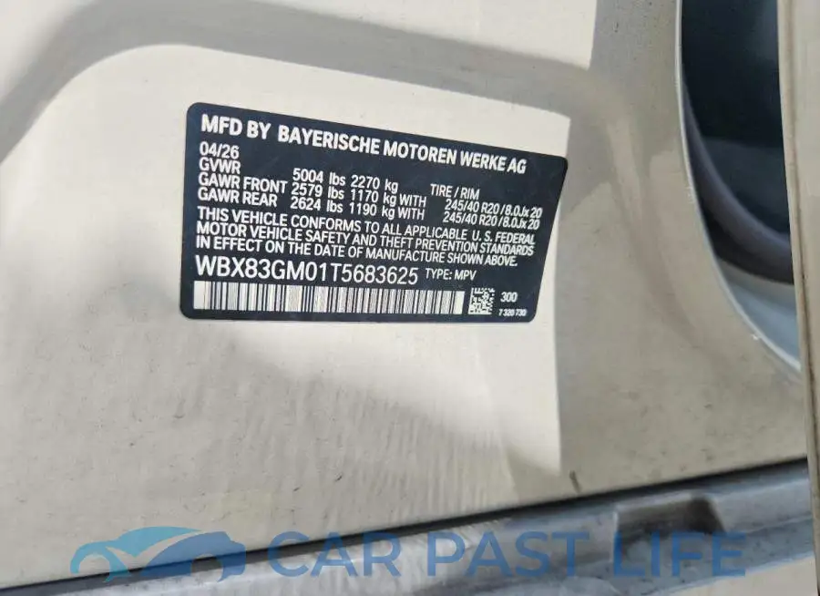 WBX83GM01T5683625# 13