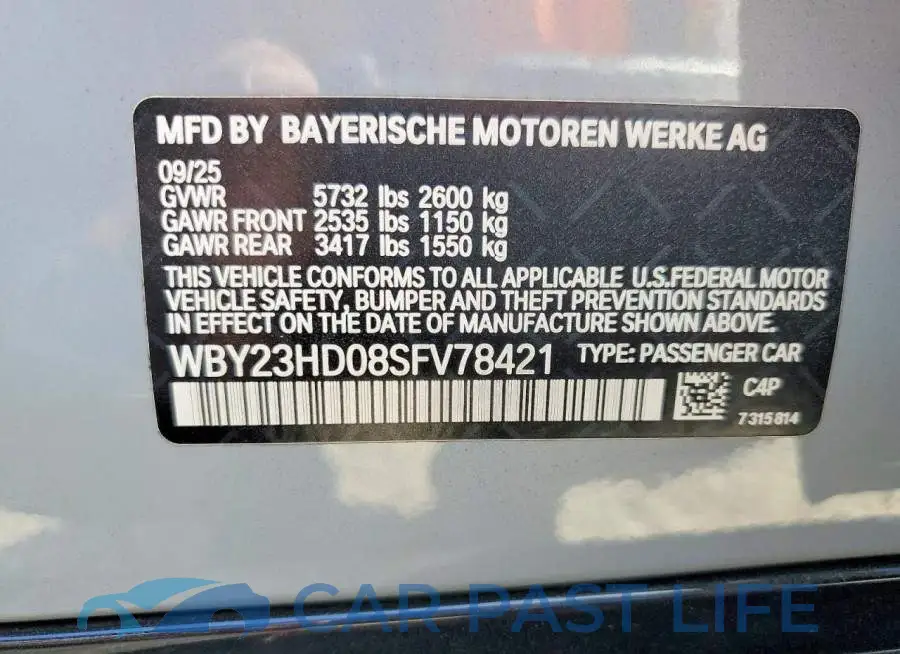 WBY23HD08SFV78421# 13