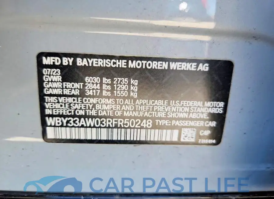 WBY33AW03RFR50248# 12
