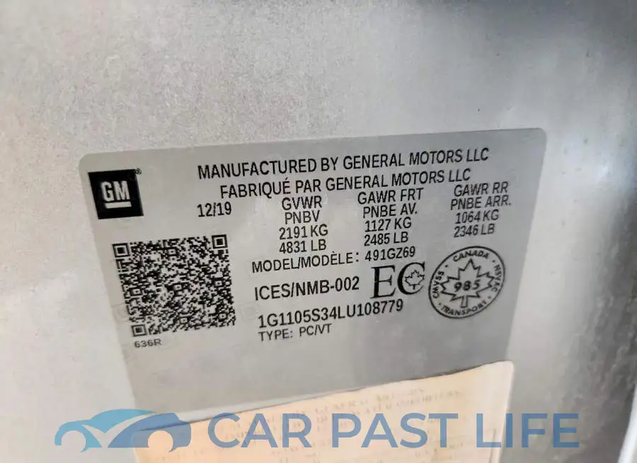 1G1105S34LU108779# 12