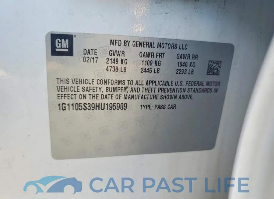 1G1105S39HU195909# 13