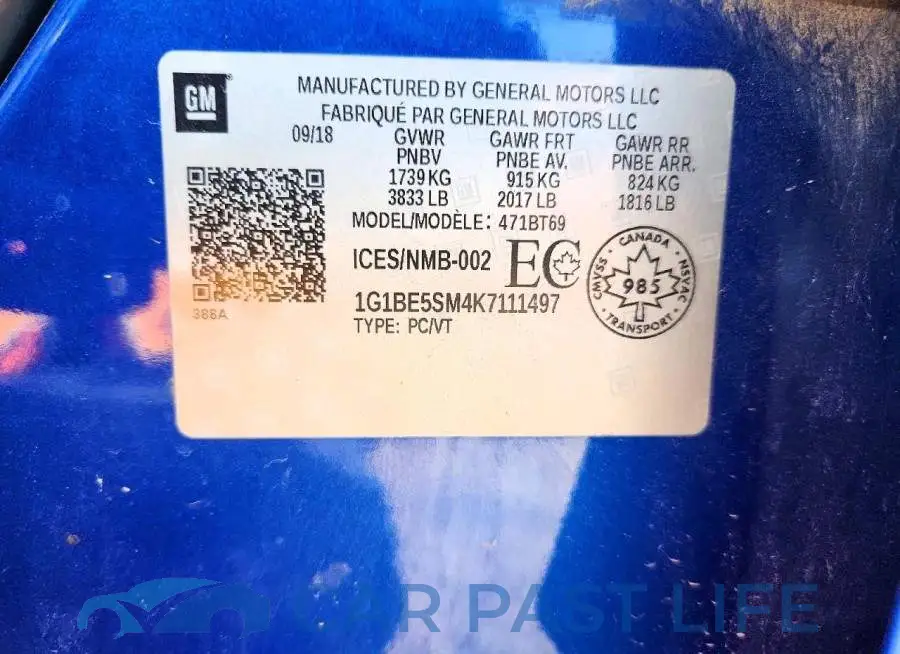1G1BE5SM4K7111497# 12