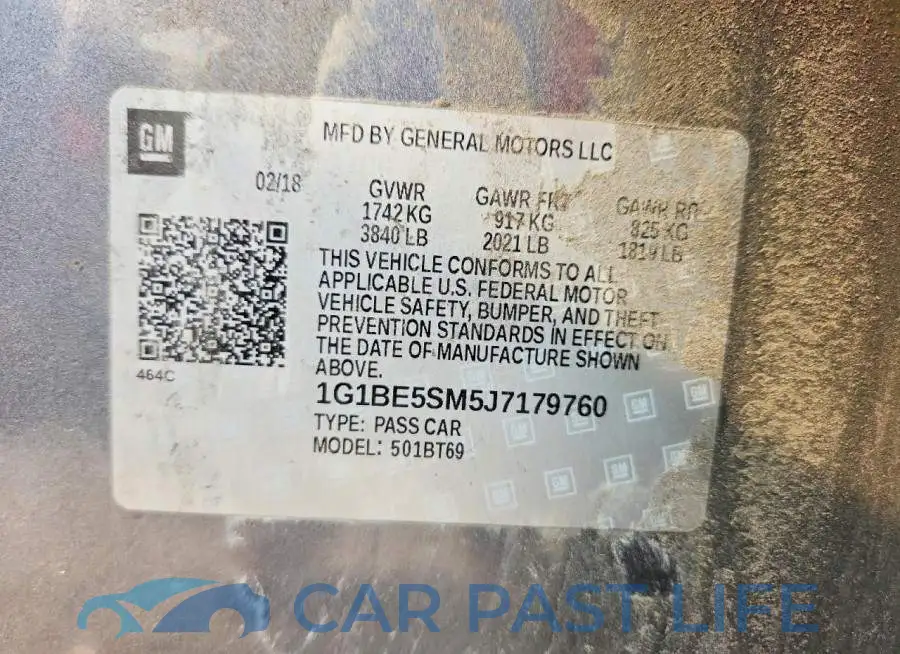 1G1BE5SM5J7179760# 12