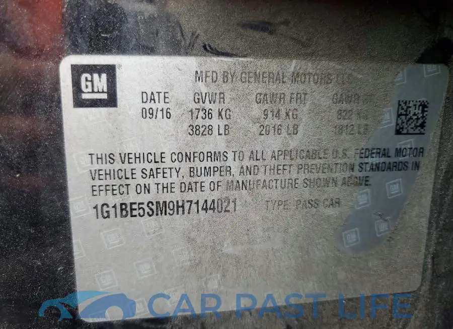 1G1BE5SM9H7144021# 12