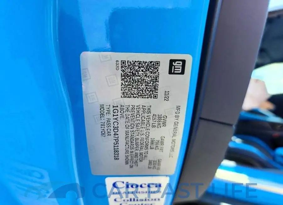 1G1YC3D47P5118318# 12