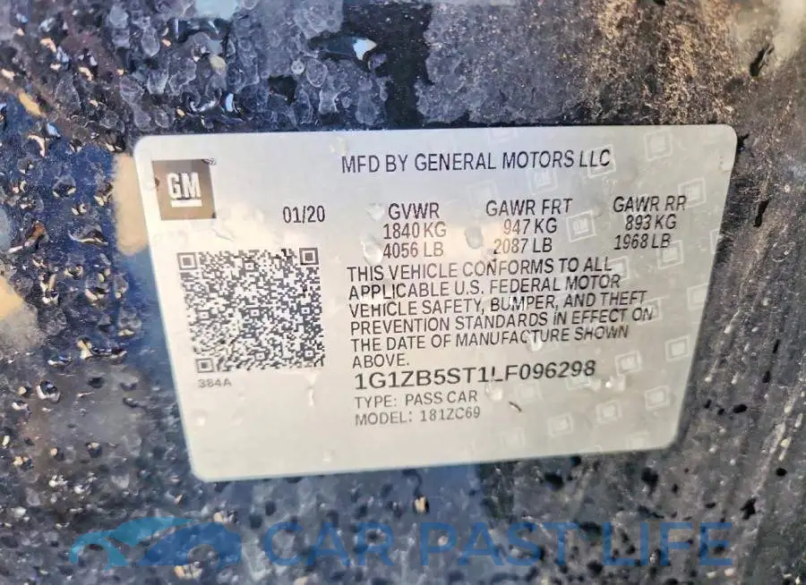 1G1ZB5ST1LF096298# 12