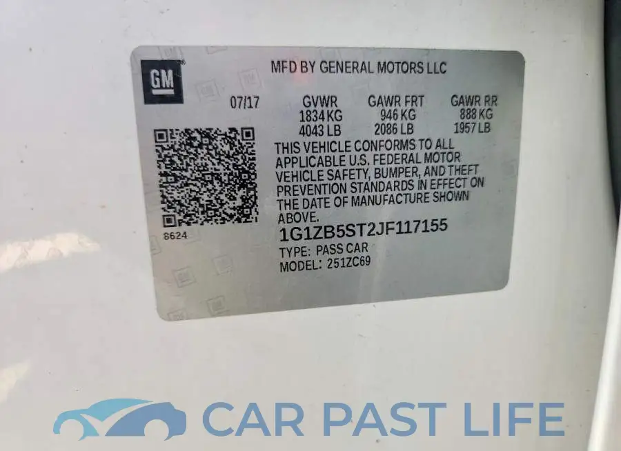 1G1ZB5ST2JF117155# 12