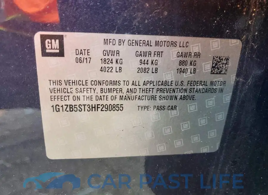 1G1ZB5ST3HF290855# 13
