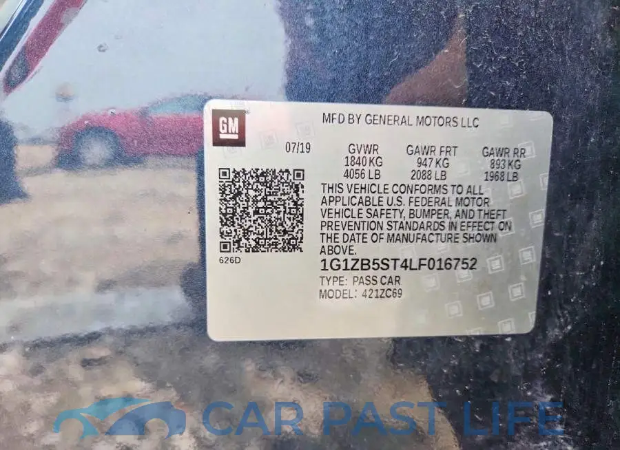 1G1ZB5ST4LF016752# 12