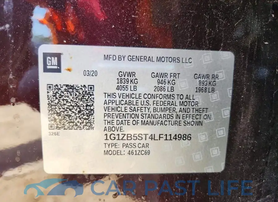 1G1ZB5ST4LF114986# 12