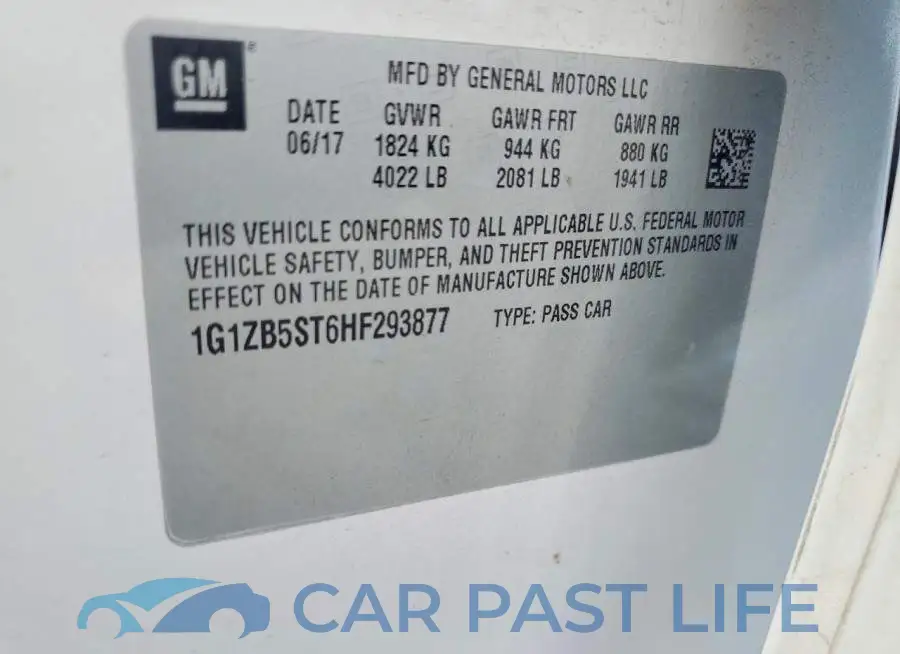 1G1ZB5ST6HF293877# 13