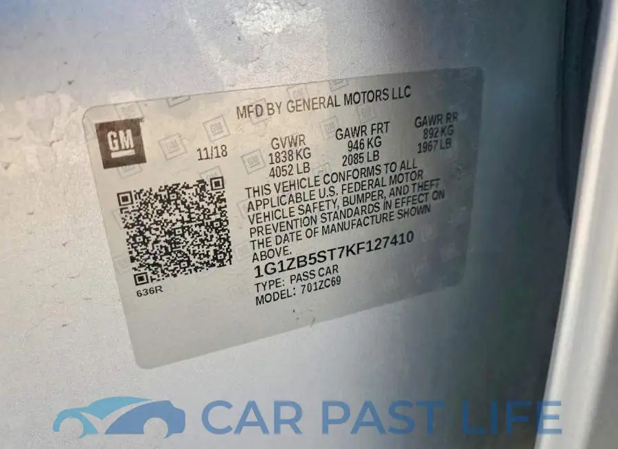 1G1ZB5ST7KF127410# 12