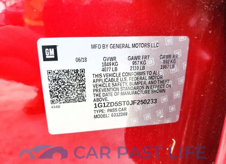 1G1ZD5ST0JF250233# 12