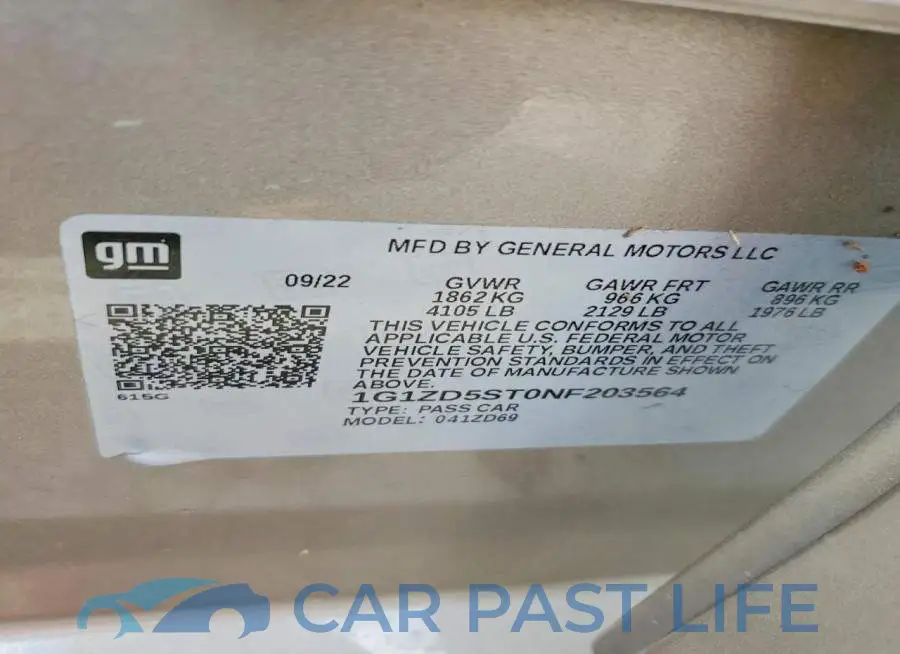 1G1ZD5ST0NF203564# 12