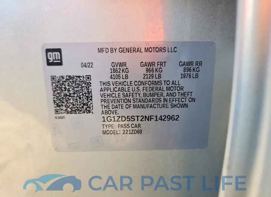 1G1ZD5ST2NF142962# 12