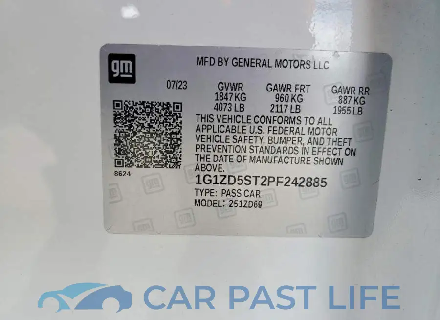 1G1ZD5ST2PF242885# 12