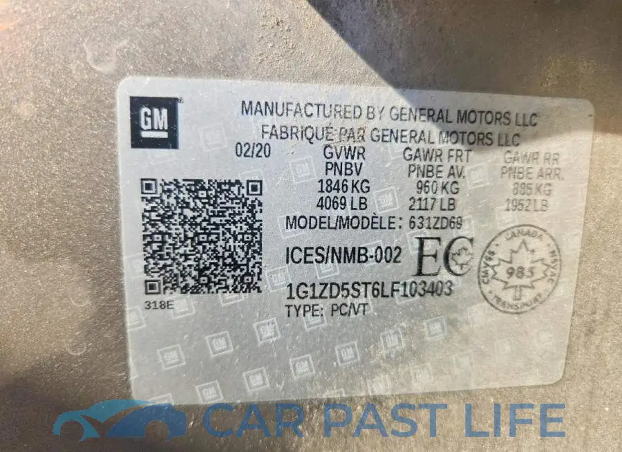 1G1ZD5ST6LF103403# 12