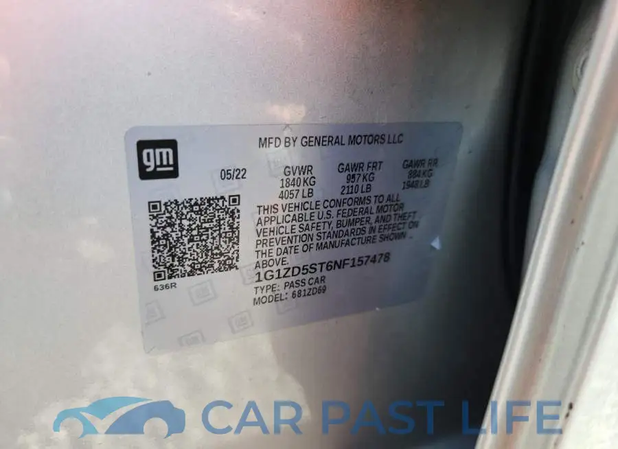 1G1ZD5ST6NF157478# 12