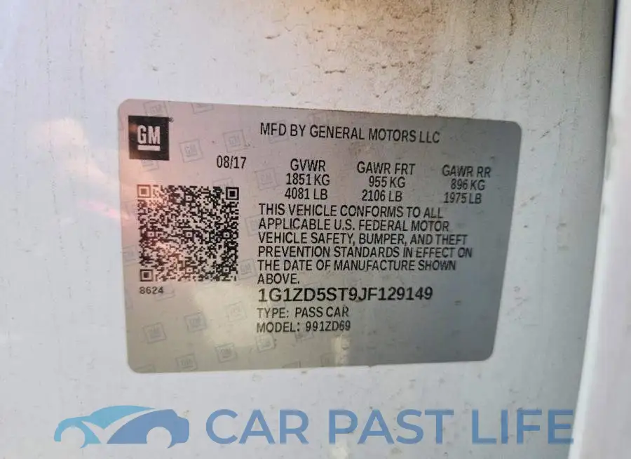 1G1ZD5ST9JF129149# 12