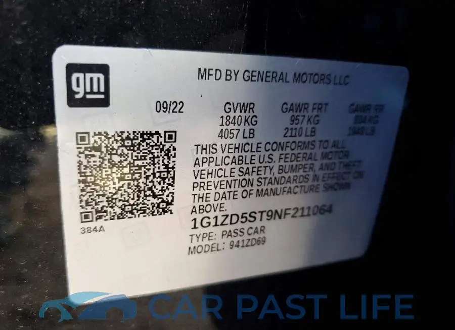 1G1ZD5ST9NF211064# 12