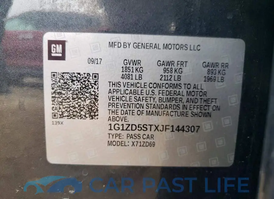 1G1ZD5STXJF144307# 12
